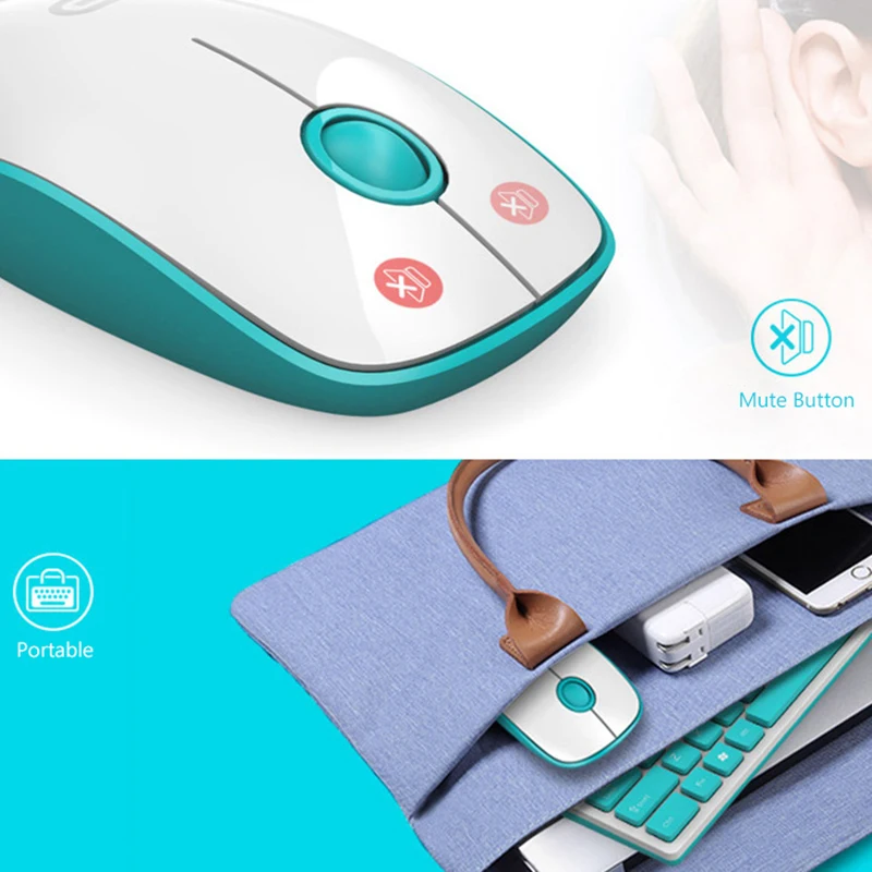 Беспроводная игровая мини клавиатура и мышь 2 4 ГГц бесшумная оптическая для Macbook