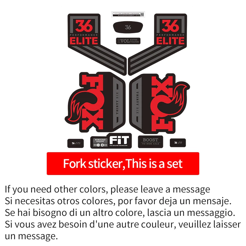 2018 лиса поплавок 36 представление Элитные наклейки на вилке mtb велосипед передняя