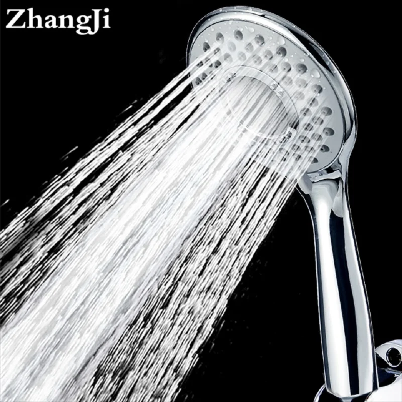 ZhangJi 3 Modes Water Saving Bath Shower Nozzle Pressure Boost Showerhead Cycle 10.8cm Easy Clean Rainfall Showerhead