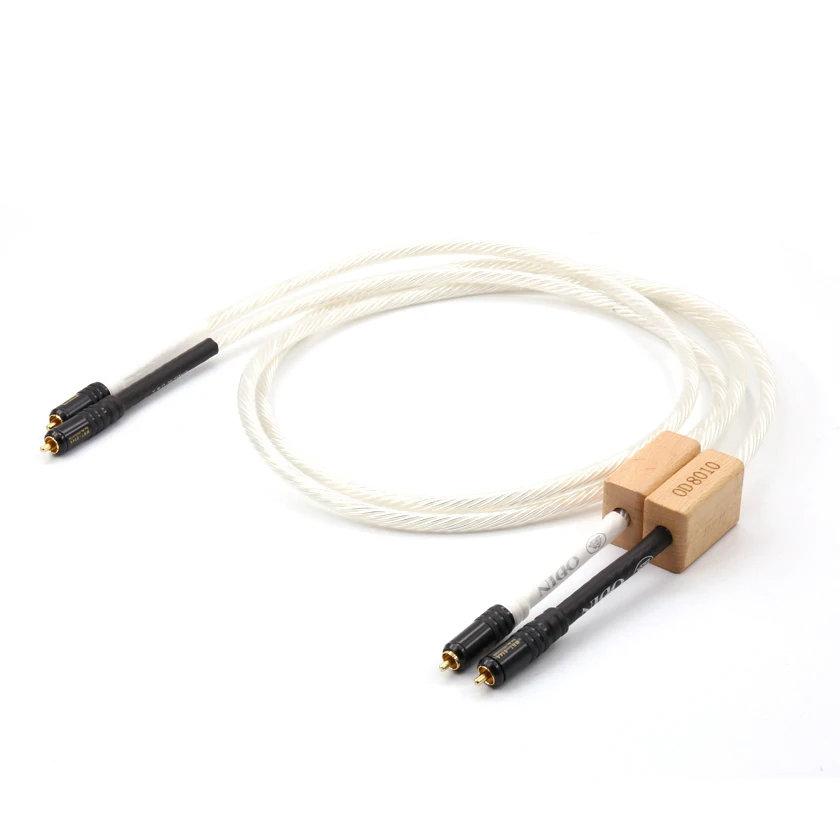

Пара высококачественных цифровых кабелей ODIN, коаксиальный аудиокабель RCA, провод RCA в RCA с стандартным разъемом RCA