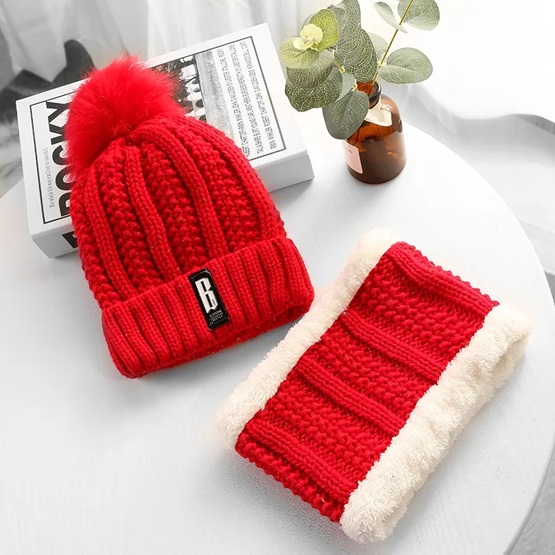 Женская вязаная шапка шарф s теплые зимние головные уборы для мужчин и женщин