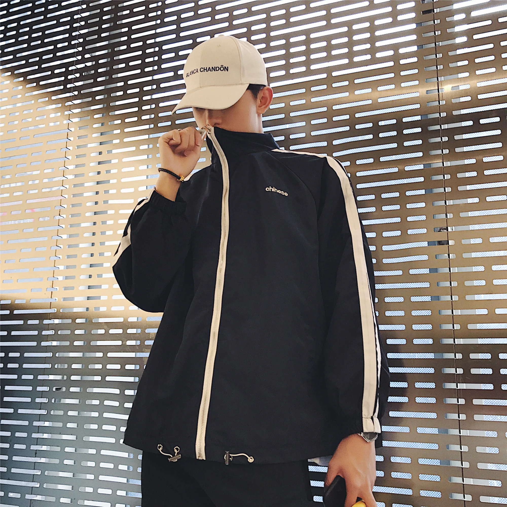 

Men Jacket Leisure Loose All Match Simple Harajuku Clothing Mens Jackets and Coats Males Hot Sale Streetwear Black Coat Ulzzang