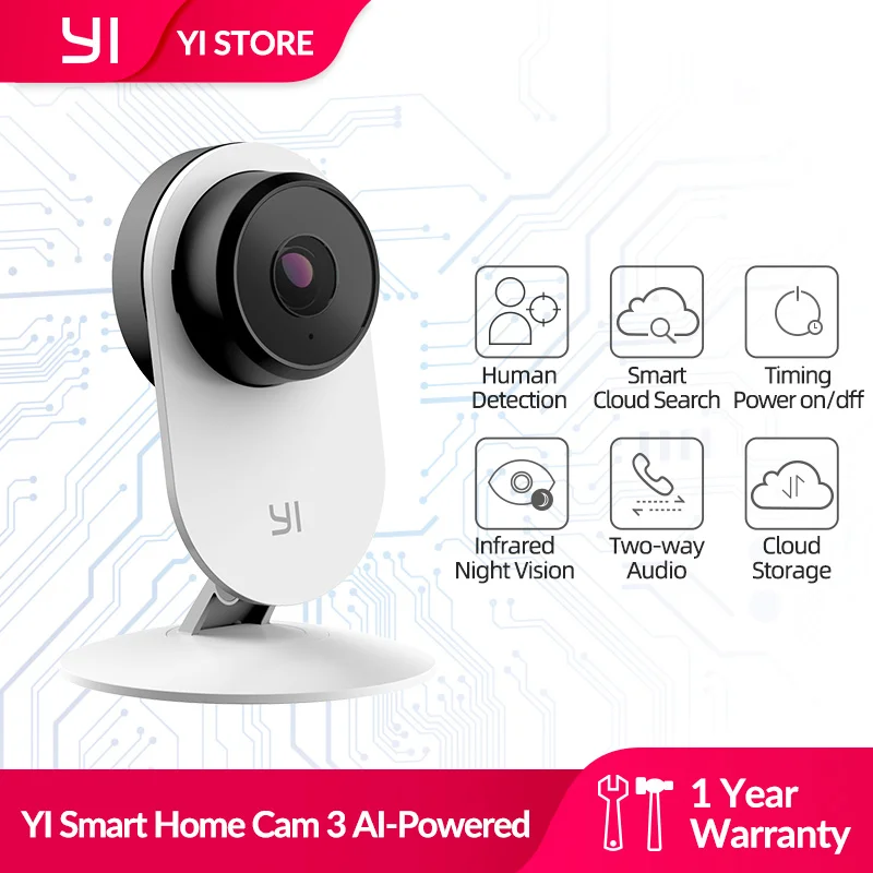 IP камера YI для умного дома 3 дюйма 1080p с датчиком присутствия|Камеры