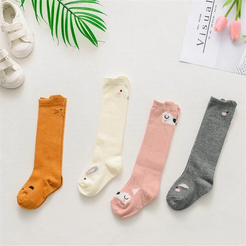 Носки для новорожденных малышей длиной до колена в стиле унисекс длинные носки с