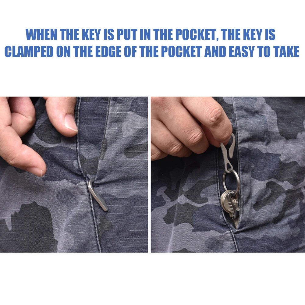 Карманный органайзер для ключей зажим подвесная Пряжка из нержавеющей стали с