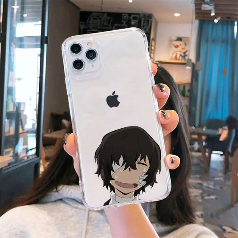 

Bungou Stray Dogs anime Dazai Osamu Phone Case Transparent soft For iphone 5 5s 5c se 6 6s 7 8 11 12 plus mini x xs xr pro max