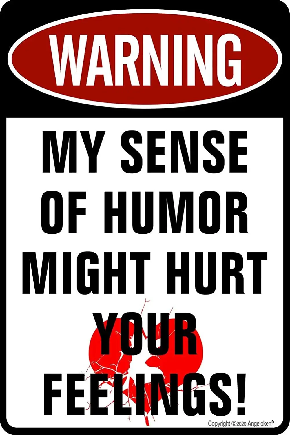 Металлический Ретро-знак Angeloken, винтажный жестяной знак, мой чувство юмора может повредить ваши чувства, знак за стену, плакат