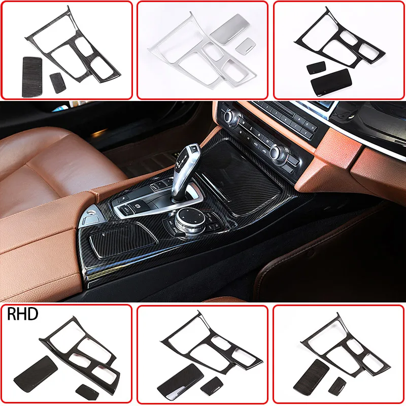 

RHD LHD для BMW 5 серии F10 2011-2017 ABS центральная консоль переключатель панель Крышка отделка декоративные наклейки автомобильные аксессуары для ин...