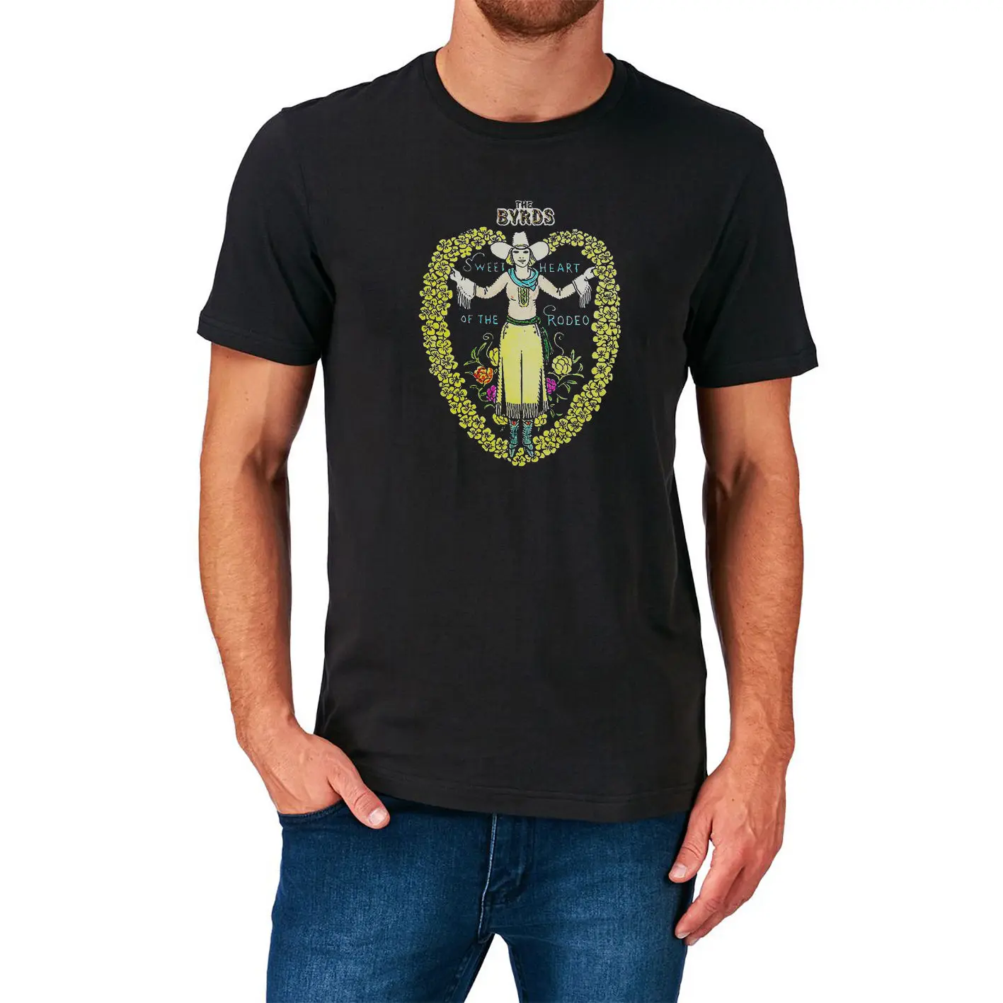 

THE BYRDS T SHIRT AMERICAN BAND FOLK COUNTRY RAGA MUSIC VINTAGE BIRTHDAY Printed Men T-Shirt Short Sleeve Funny Tee Shirts