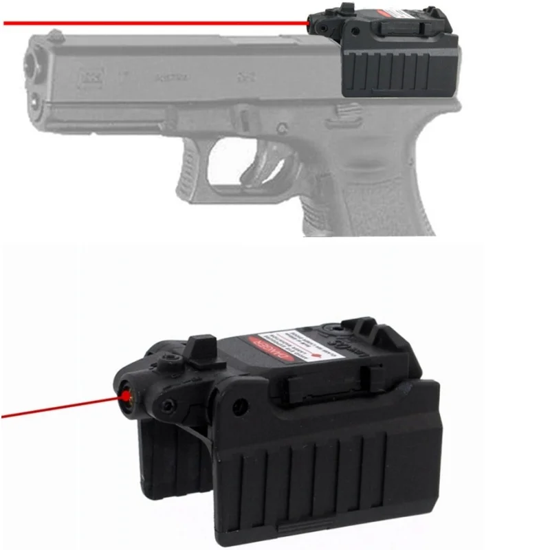 

Compact Gun Red Laser Sight Mini Mira Airsoft Glock Laser Pointer High Mount Hunting Red Dot Laser Tactical Handgun Pistol Laser
