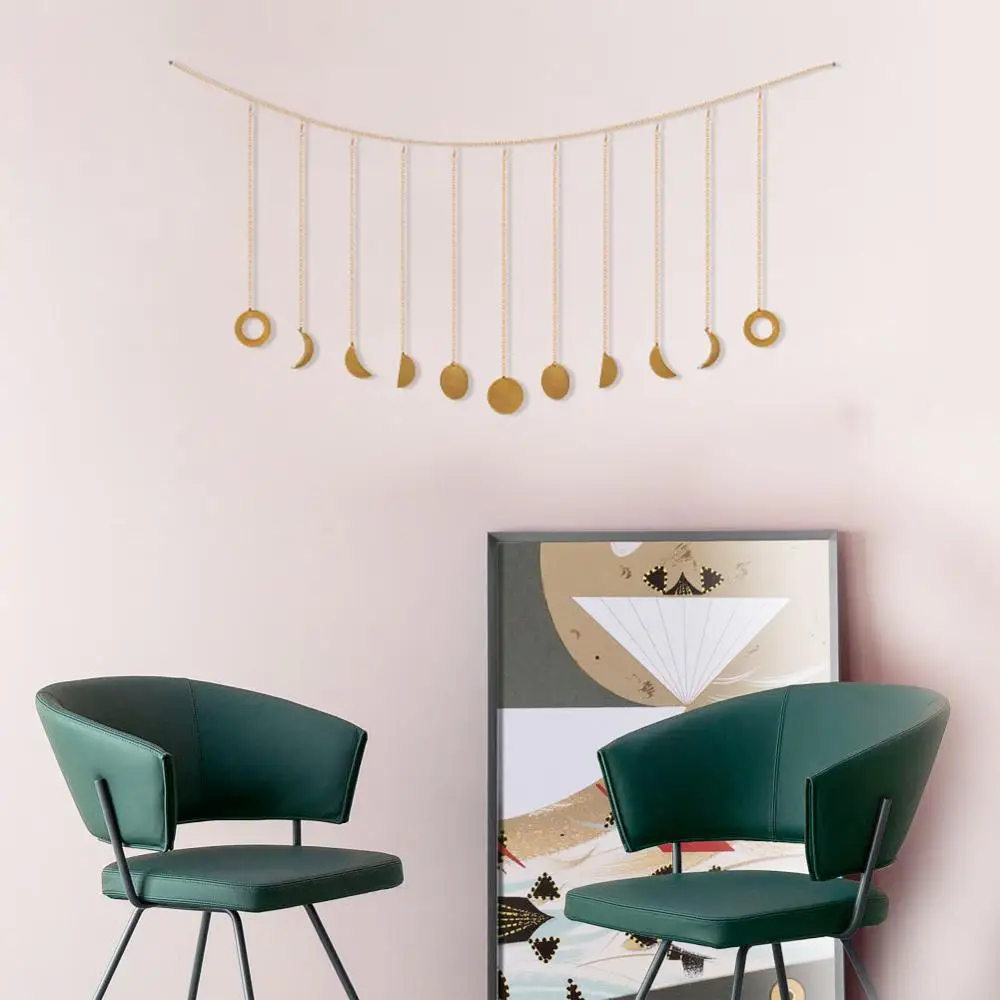 Декоративная гирлянда Луна в стиле бохо настенное украшение с цепочками декор