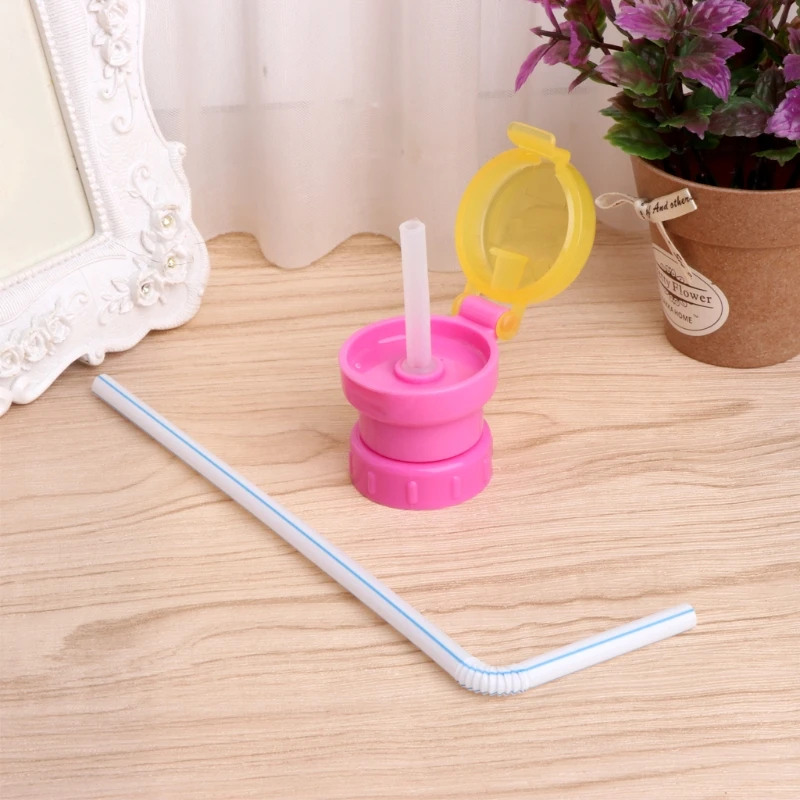 

Горячая Распродажа, портативная брызгозащищенная бутылка для сока и сока, крученая крышка с соломинкой, безопасная соломинка для напитков, ...