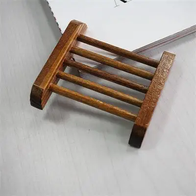 

1PC Useful Natural Wood Strong Bathroom Soap Dish Drain Tray Holder Sponge Plate Home Storage Rack 7.5*9*1.8cm