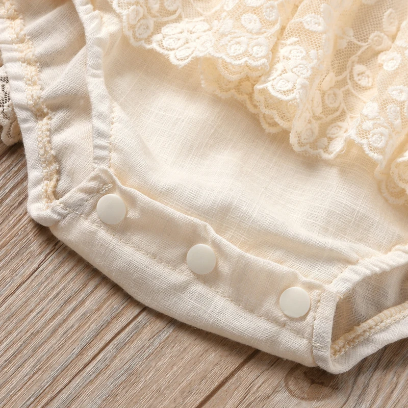

Children Clothing 2021 Summer New Cute Mesh Baby Romper Openable Lace Back Tether Sequins Baby Girl Triangle Romper Kids Romper