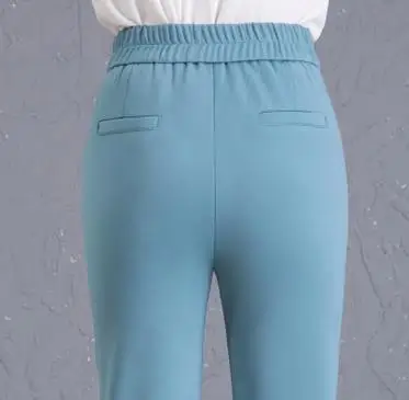 

2020 Summer Harem Pants Casual High Elastic Waist Calf Capris Women Plus Size Soft Female Stretch Work Wear Pants 6XL