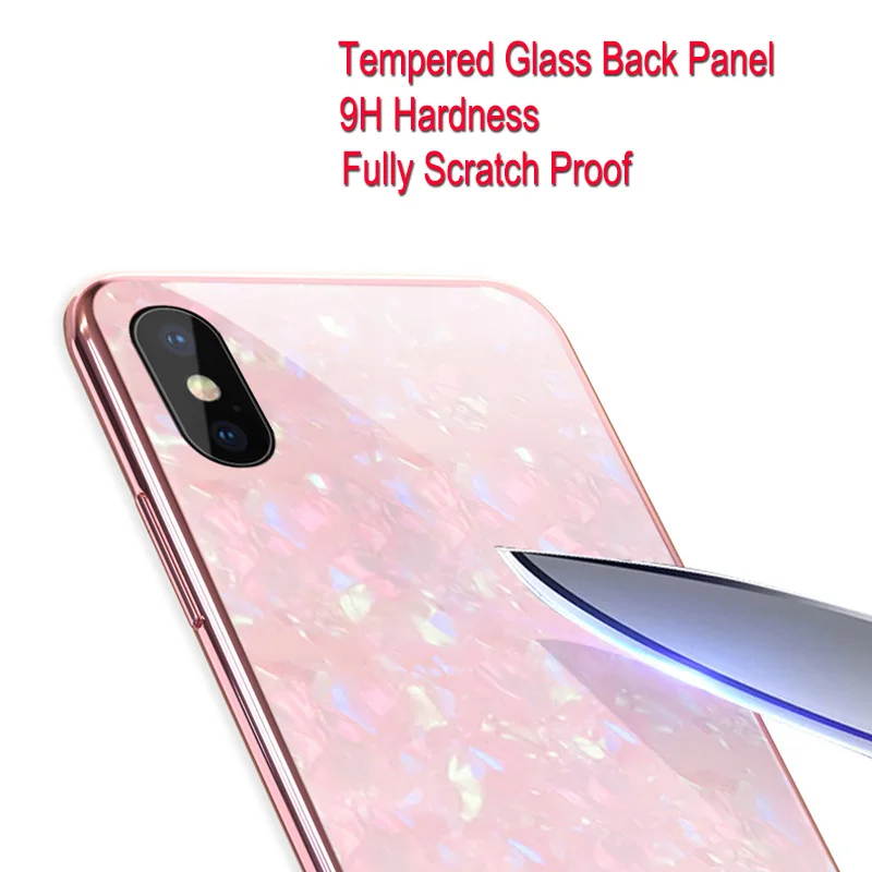 Чехол для телефона из закаленного стекла с мрамором глянцевый корпус раковины