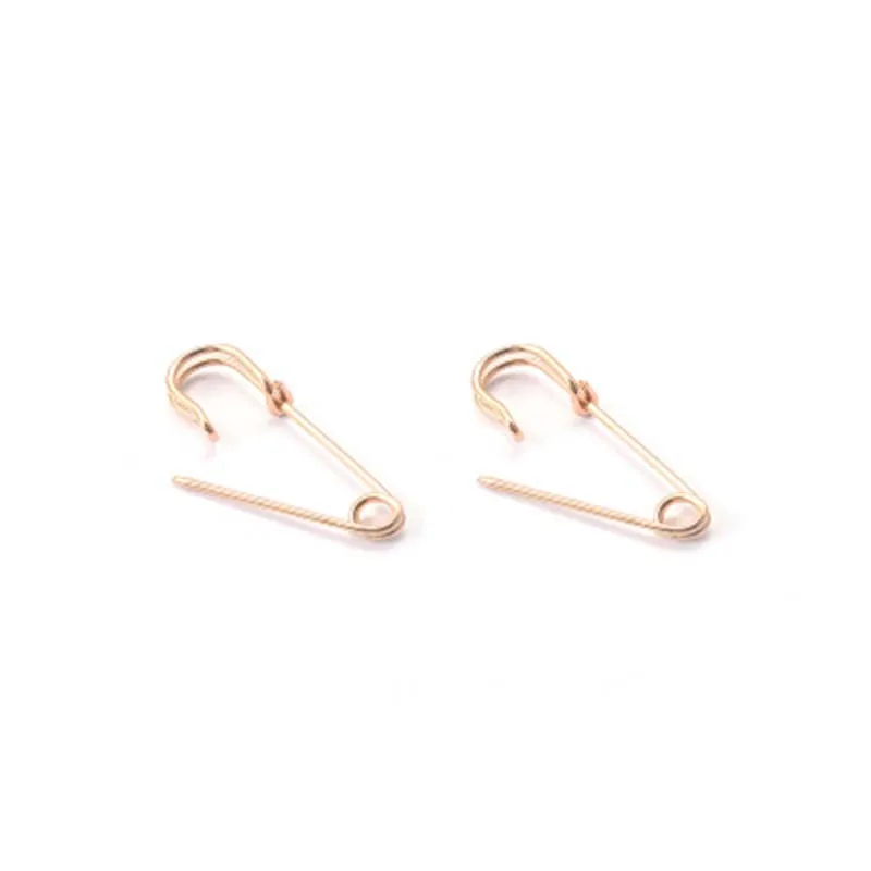 Creative Mini Safety Pins earrings shape Brooches clothes accessory hat bag collar decor DIY craft supply 3.1*1.1cm 1Pair | Дом и сад