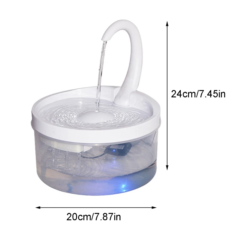 

Intelligent Cat Drinking Water Fountain Automatic Circulating Water Dispenser Silent Water Filtration with Night Vision