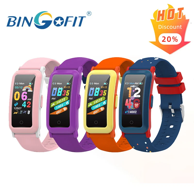 BingoFit FT907HR Смарт часы для детей водонепроницаемые детские электронные смарт с