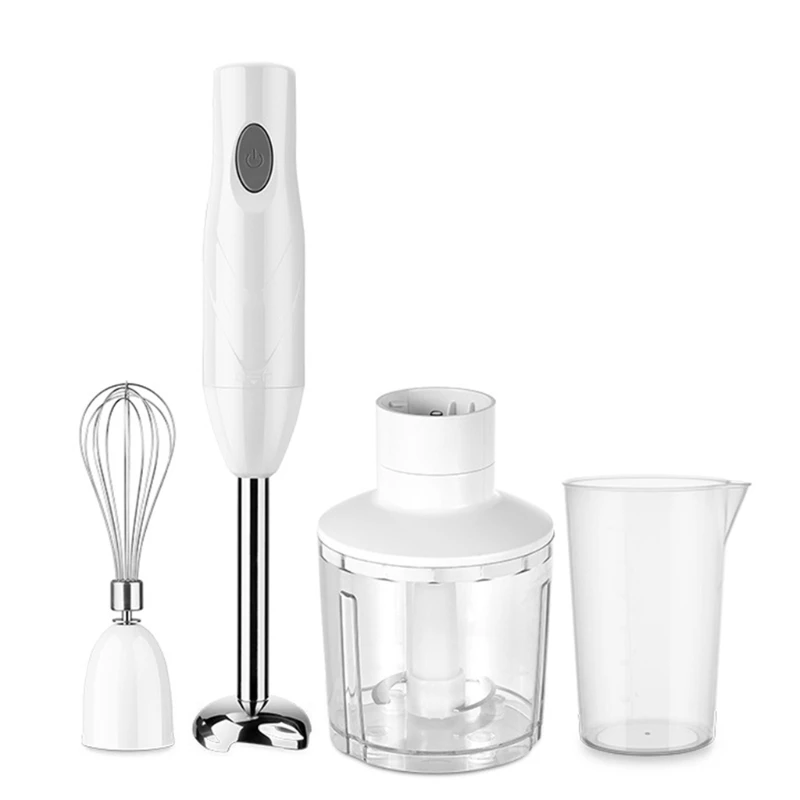 

Electric Hand Blender Mixer w/ Blender Stick Egg Beater Grinding Cup Mixing Cup Meat Ground Cup for Baby Food Smoothies N58D