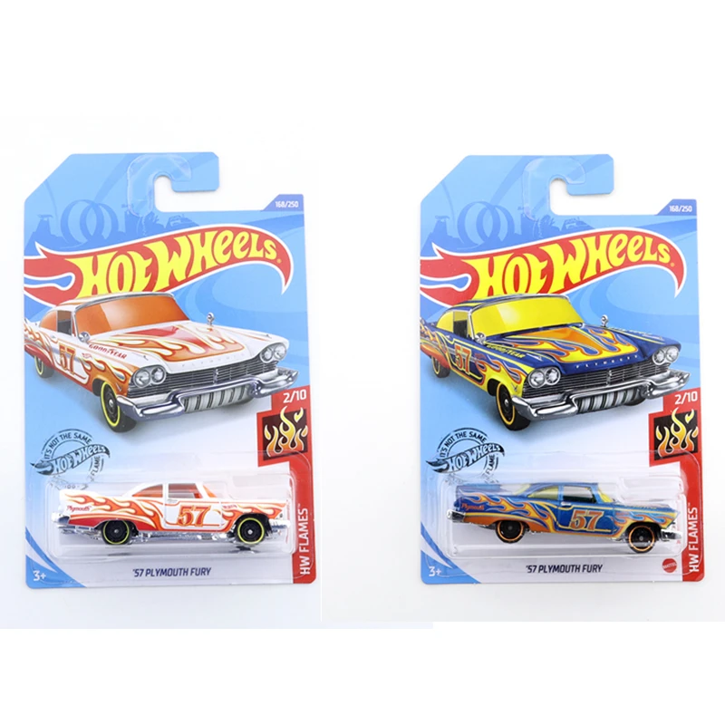 

2020-168 Original Hot Wheels Mini Alloy Coupe 57 PLYMOUTH FURY 1/64 Metal Diecast Model Car Kids Toys Gift