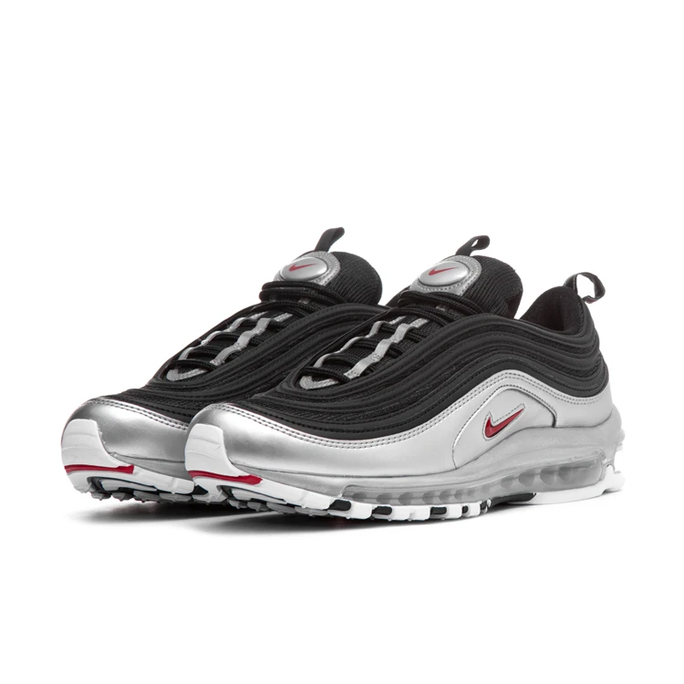 Nike Air Max 97 QS “Liquid Silver” мужские кроссовки для бега Серебристые спортивные кроссовки с воздушной подушкой At5458-001-002-100
