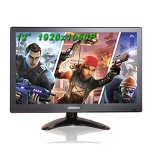 12 Inch LCD Portable HDMI Monitor VGA Interface 1920x1080 Gaming Display for Macbook Pro CCTV Home Security System PS4 Xbox360