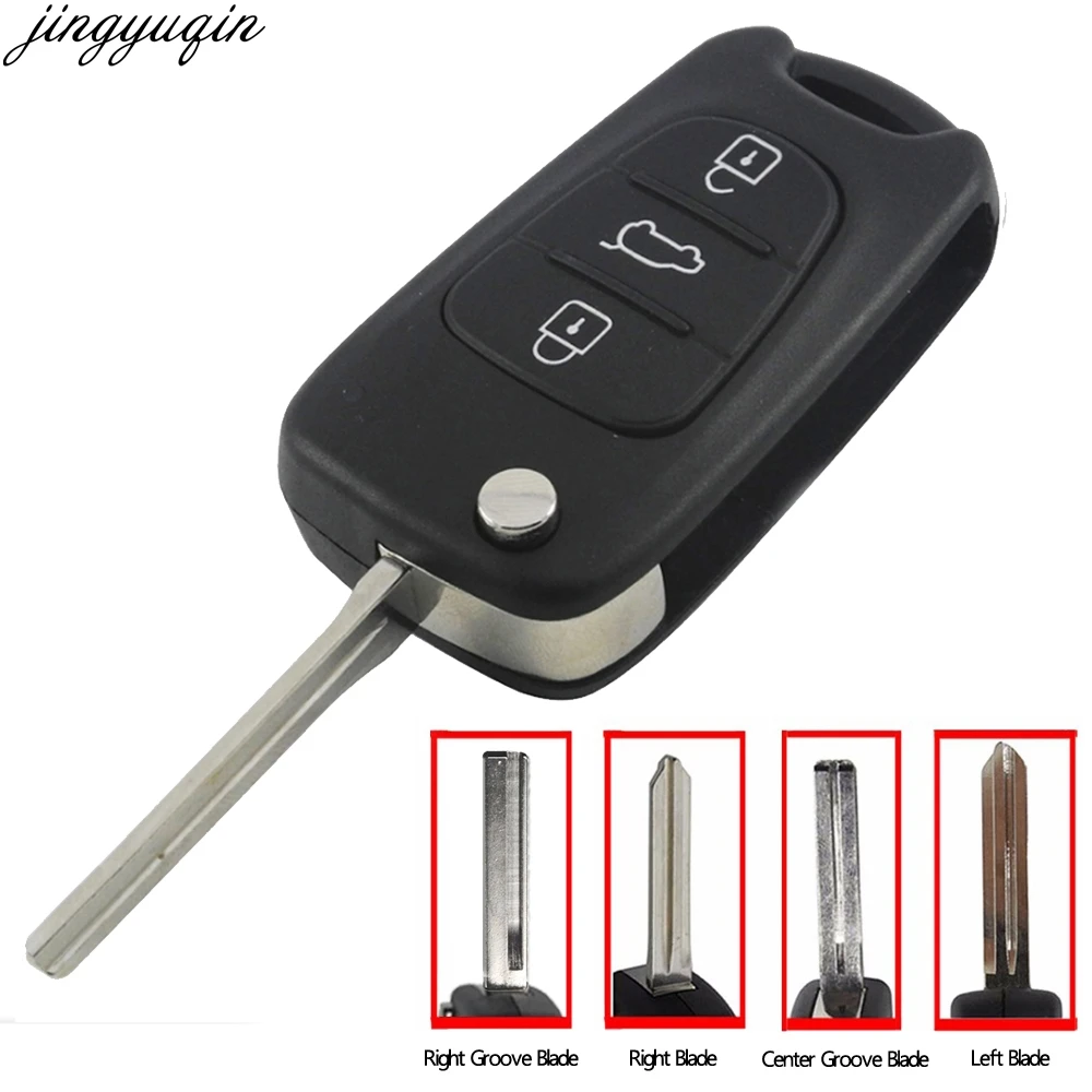 

3 Buttons Remote Car Flip Key Shell Case For Kia 3 RIO K2 K5 Sorento Sportage Picanto Cerato Ceed Soul Hyundai Avante I30 IX35