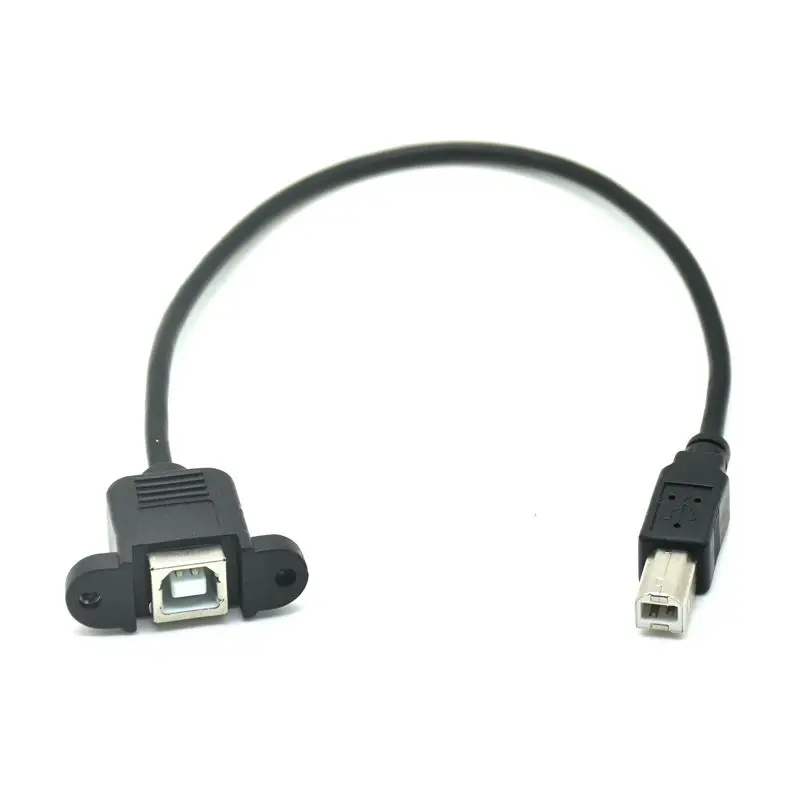 

0.3m/0.5m/1m/1.5m USB 2.0 Type B Male To Type B Female Printer Extension Cable With Panel Mount