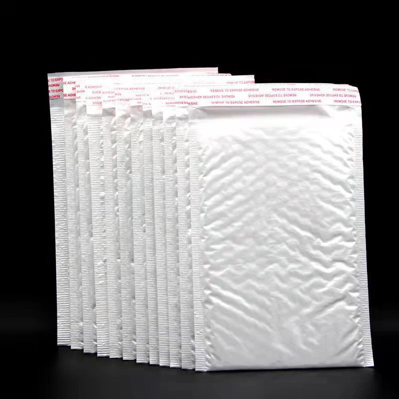 Pearlescent film bubble bag bubble envelope bag white express shockproof foam ziplock bag for A4 size logistics express packing