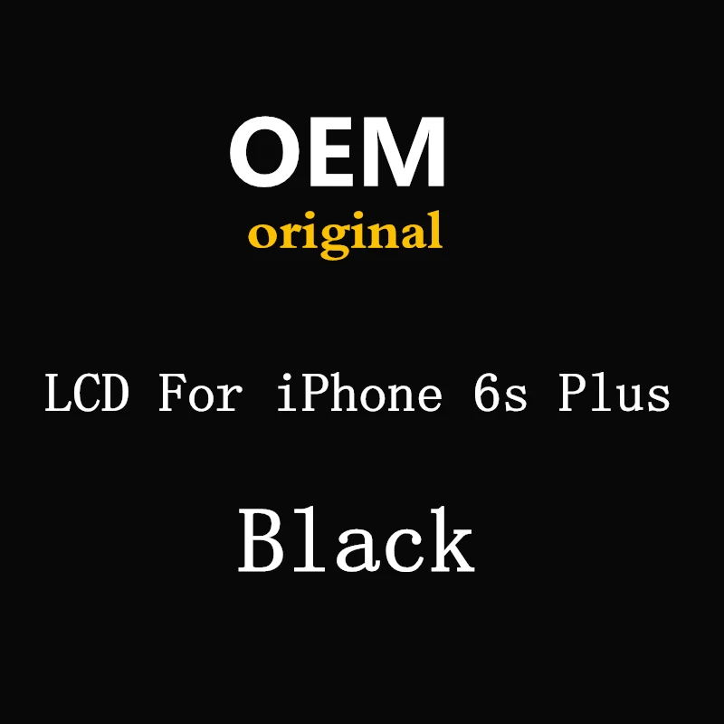 For 6s Plus Black OEM ЖК-дисплей сенсорный экран для iPhone 6 6plus 6s plus 7 черный белый сборка Замена с инструментами - Цвет: For 6s Plus Black