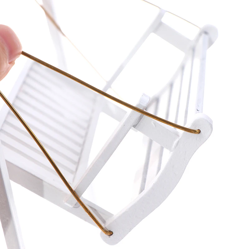 1:12 Dollhouse Miniature White Swing Garden Wood Furniture WG0042 | Игрушки и хобби