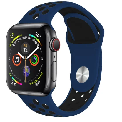 33 Band for Apple Watch 5 4 3 2 1 42MM 38MM soft Breathable strap Silicone Sports bands for Nike+ Iwatch series 5 4 3 40mm 44mm - Цвет ремешка: 33
