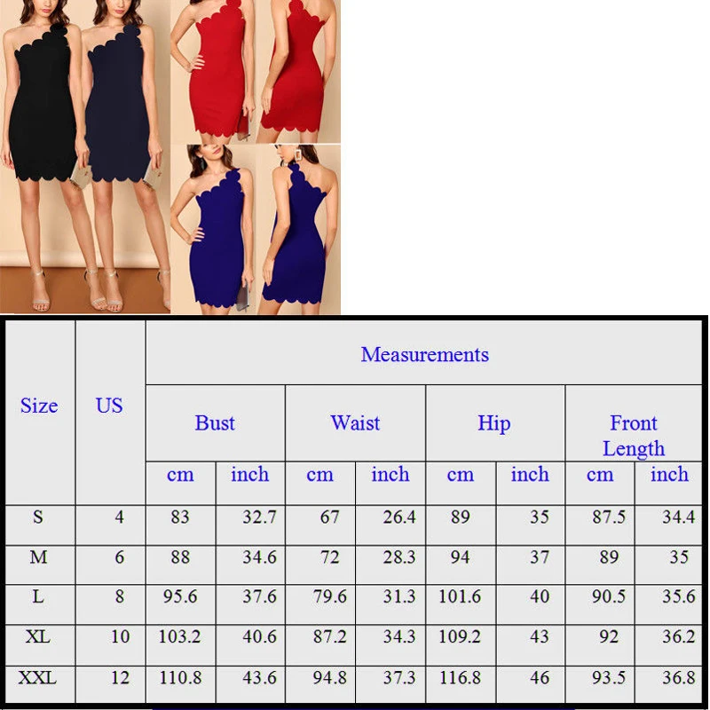 

Cotton One Shoulder Shell Sleeveless High Waist Sexy Bodycon Dresses Nice Summer Women Fashion Party Shell Hem Mini Dress
