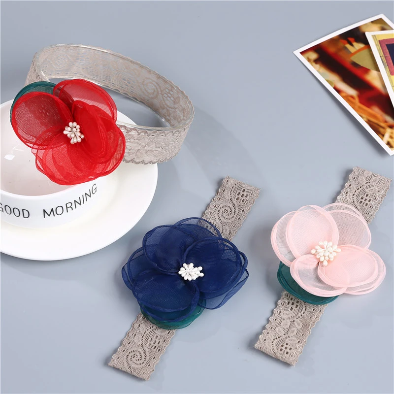 

Korean Handmade Flowers Headbands for Baby Girl Hair Bands Children Hair Accessories Baby Head Flower Infants Toddler Headdress