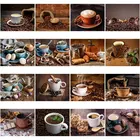 5D Diy наборы для алмазной живописи для кухни, круглая квадратная Алмазная вышивка, мозаика кофейного цвета с чашкой, ручная работа, вышивка крестиком, подарок