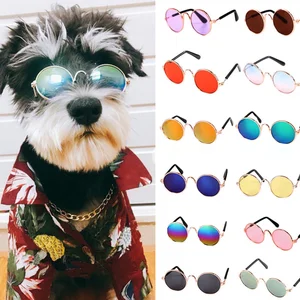 Pet Products Lovely Vintage Round Cat Sunglasses Reflection Eye wear glasses For Small Dog Cat Pet P in USA (United States)