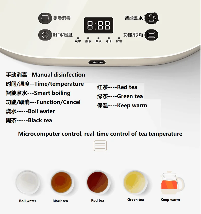 220V электрический спрей Тип Чай заварник автоматический Стекло S ming горшок машина