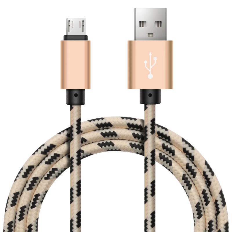 USB кабель Micro 2 0 для зарядки и синхронизации данных Ткань мобильный телефон кабели