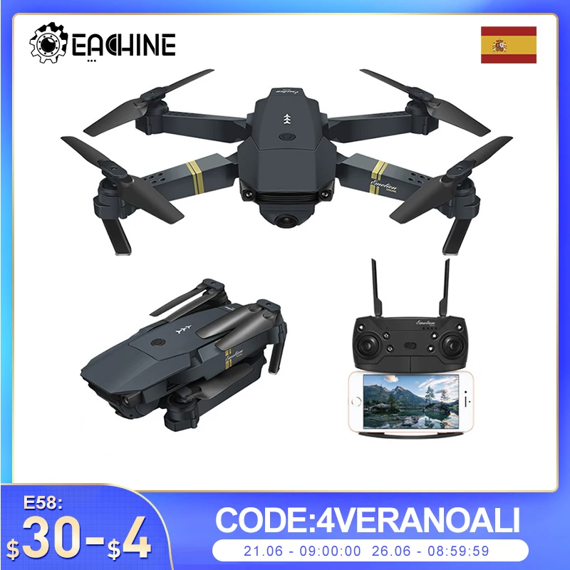 Eachine E58 WIFI FPV With Wide Angle HD 1080P/720P/480P Camera Hight Hold Mode Foldable Arm RC Quadcopter Drone X Pro RTF Dron