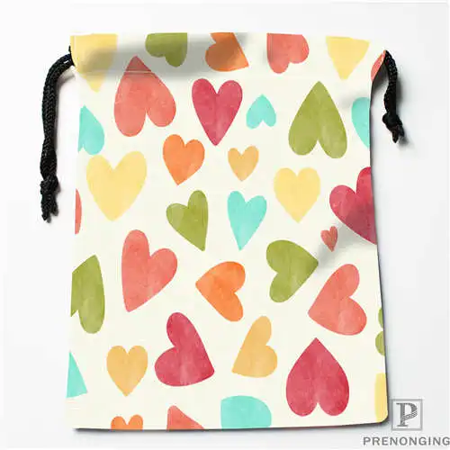 Custom Printing colorful-heart Drawstring Shopping Bags Travel Storage Pouch Swim Hiking Toy Bag Unisex Multi Size19-01-04-35 | Багаж и