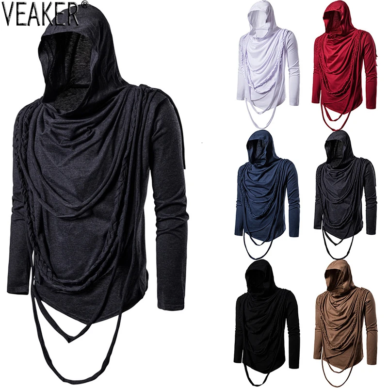 Мужская толстовка с капюшоном однотонная Толстовка длинным рукавом в стиле хип