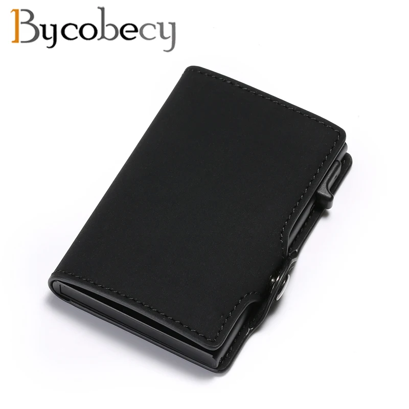 Держатель для кредитных карт Bycobecy из искусственной кожи с RFID-блокировкой