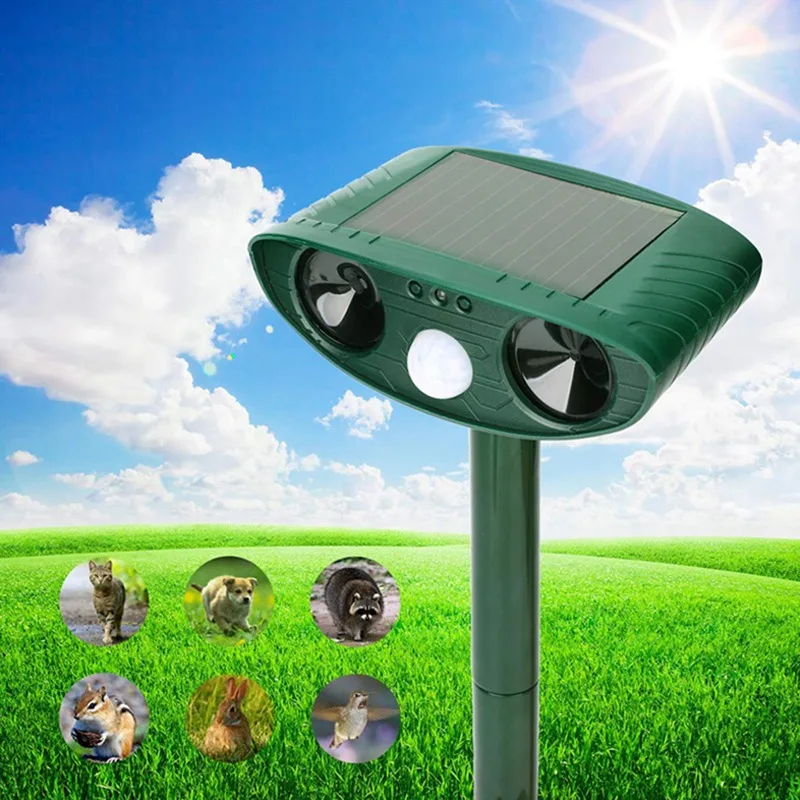 

Ultrasonic Solar Motion Activated Animal Repeller Garden Sprinkler Scarecrow Animal Deterrent Sprinkler Anti-Snakes