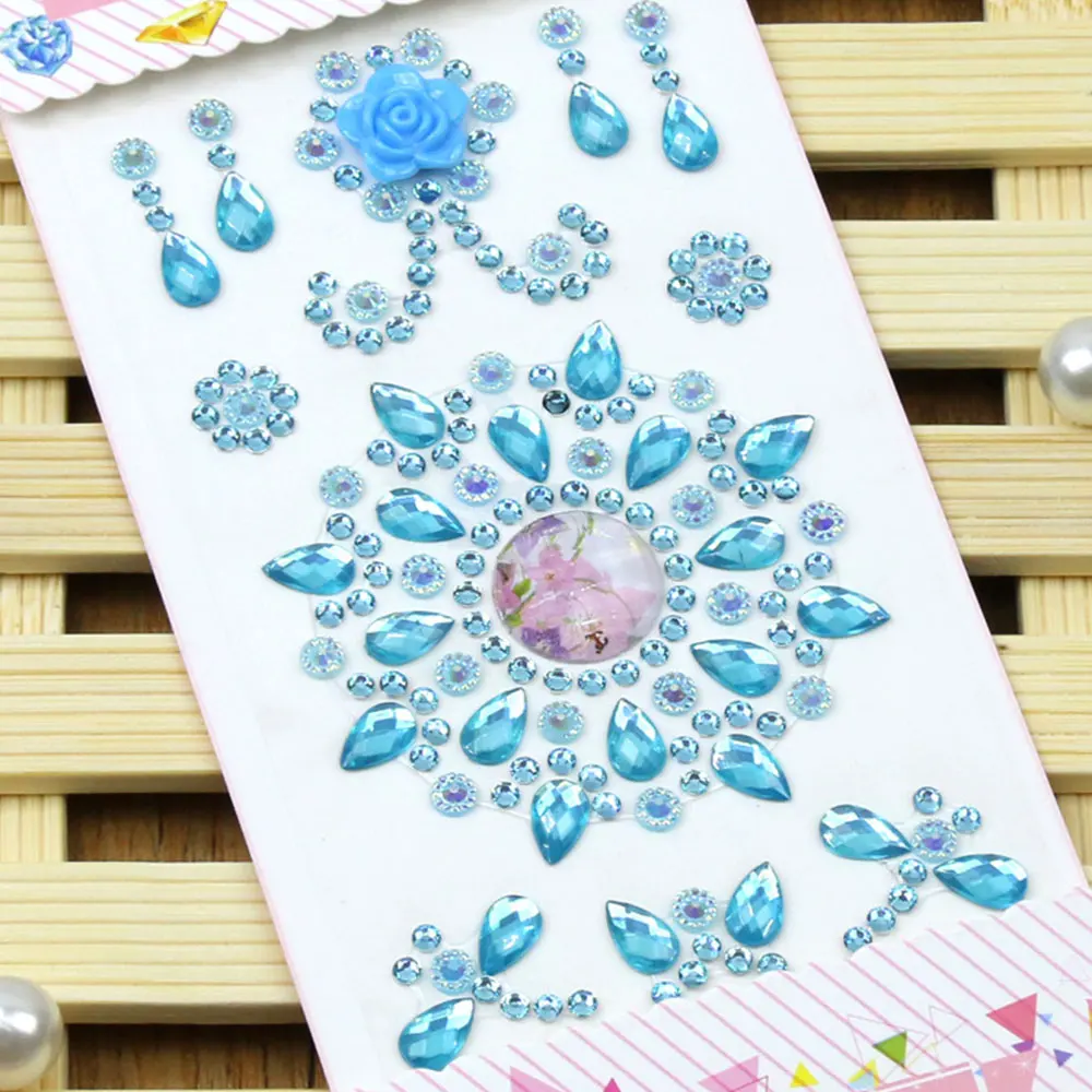 Пластиковые наклейки с кристаллами для стемпинга украшения нот милые бумажные