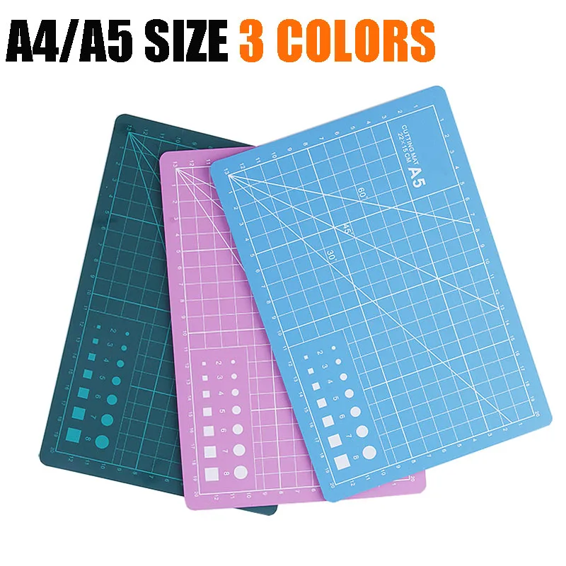 

A4 A5 Thick PVC Cutting Mats Patchwork Cutter Craft Pad Sewing DIY Knife Engraving Silhouette Cameo Board Single Side Underlay