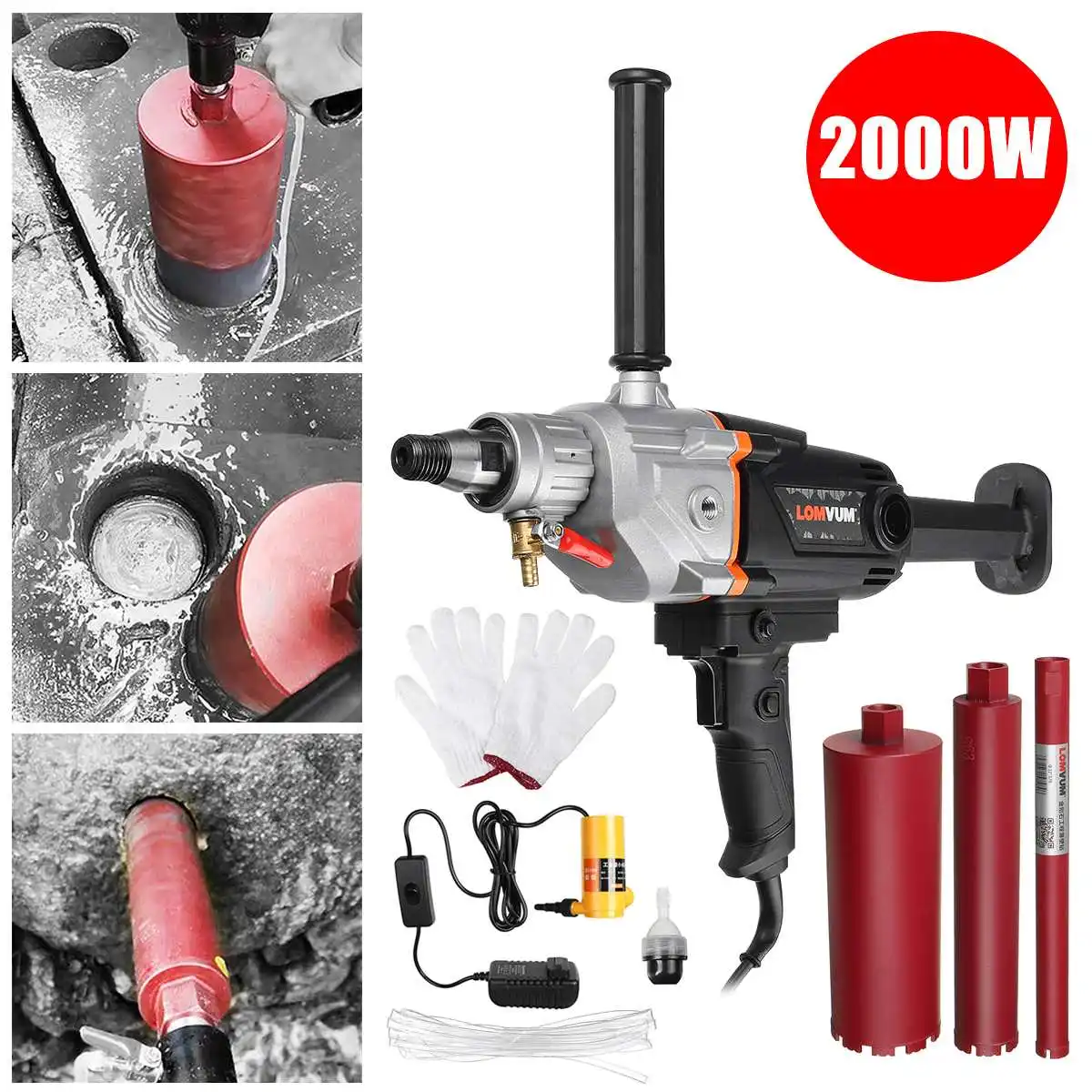 Ручной сверлильный станок с алмазным сердечником 220 В для сухого/влажного