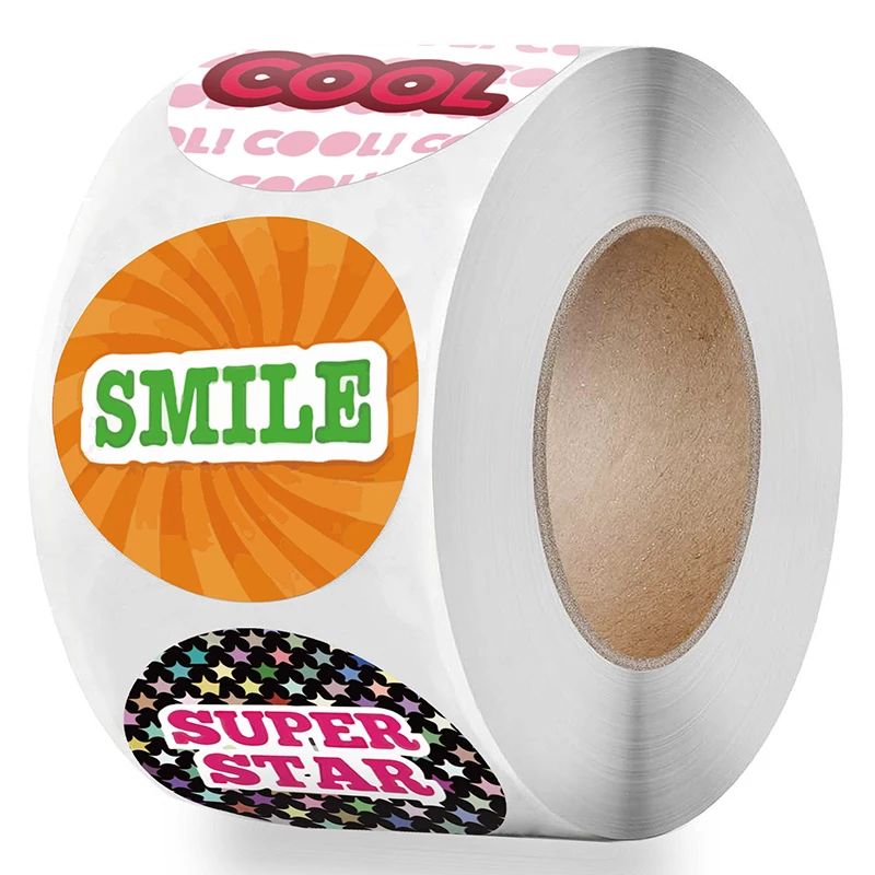 

500pcs Reward Stickers Encouragement Sticker Roll for Kids Motivational Stickers with Cute Animals for Students Teachers