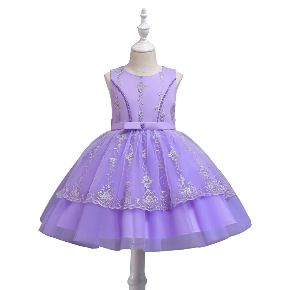 

Girl's Gown Princess Dress Children's Embroidered Mesh Bubble Skirt Flower Girl Dresses for Weddings Party Dress Birthday ball
