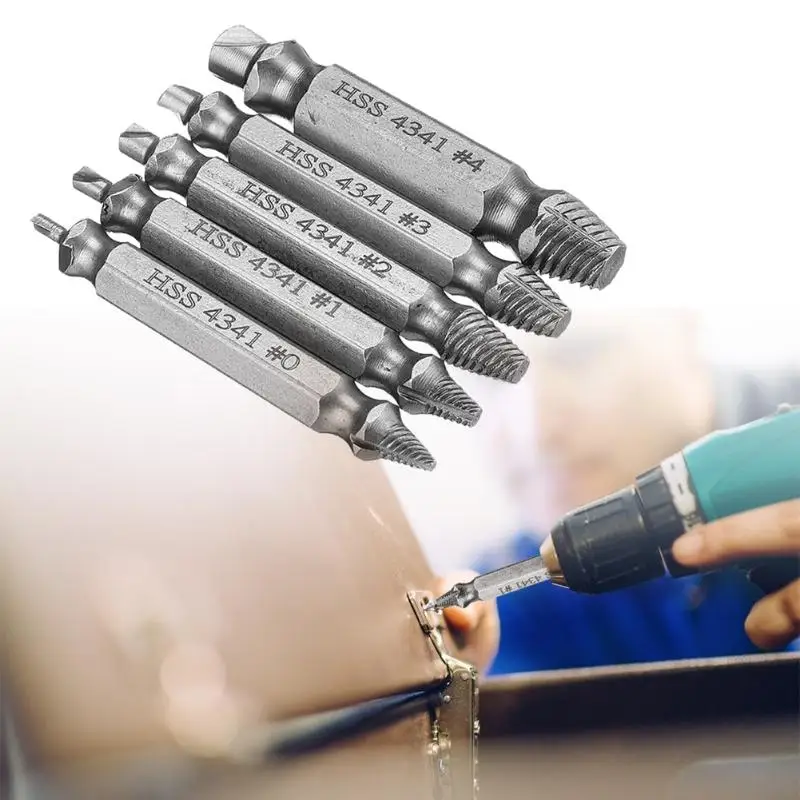 

6Pcs Boor Kit Beschadigde Schroef Remover Set Gebroken Schroeven Bolt Extractor Ondersteuning Dropshipping